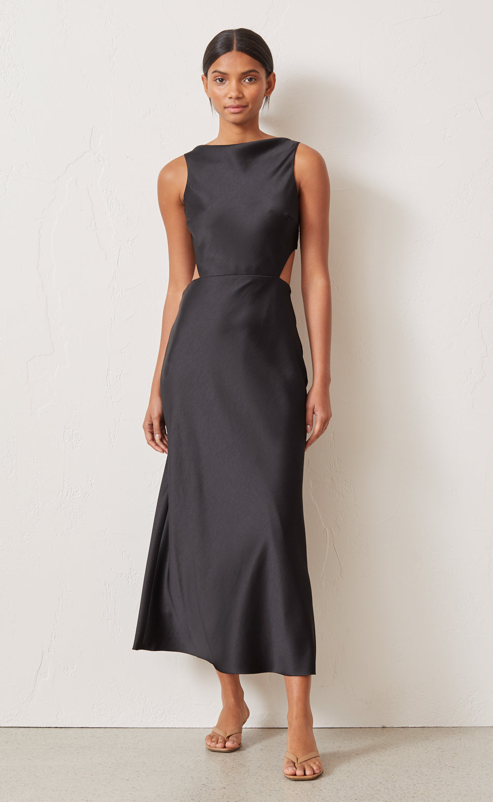 bec and bridge black silk dress