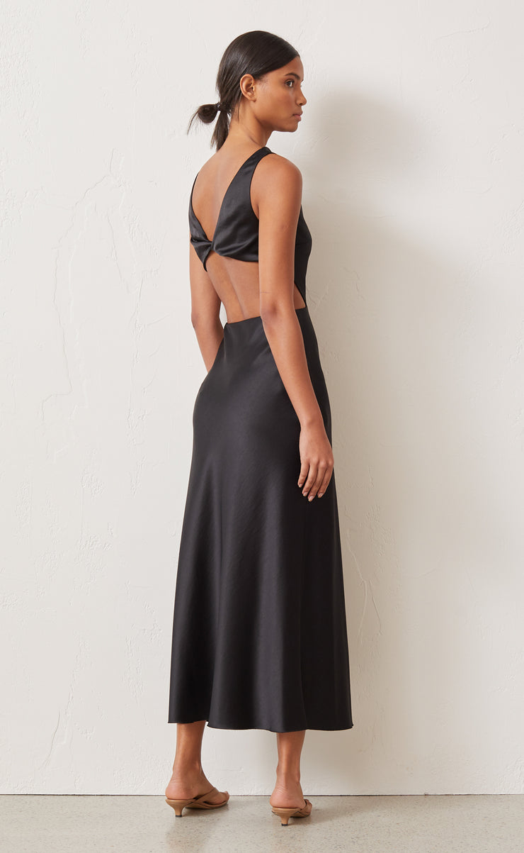 bec and bridge black silk dress