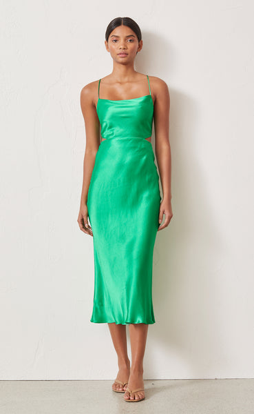 Bec And Bridge Green Silk Dress Flash ...