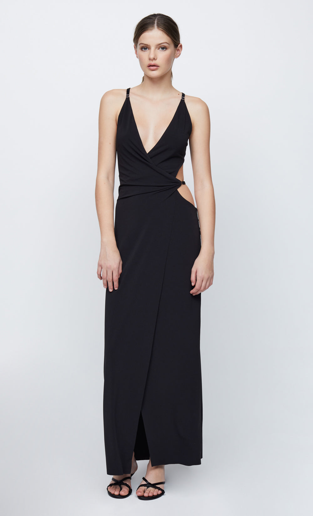 ZADIE WRAP MAXI DRESS - BLACK – BEC + BRIDGE US