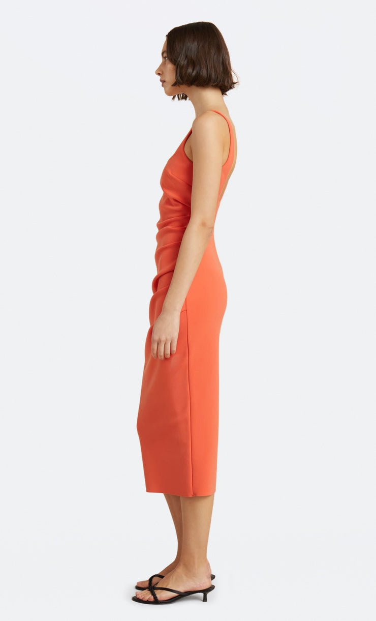 karina tuck midi dress