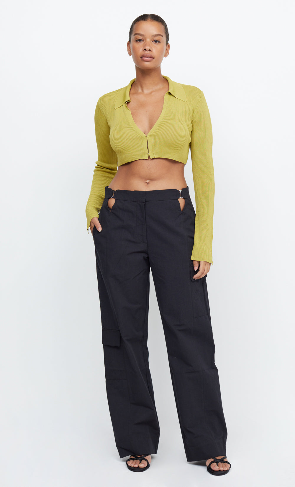 PACT + Refined Rib Long Sleeve Twist Back Top