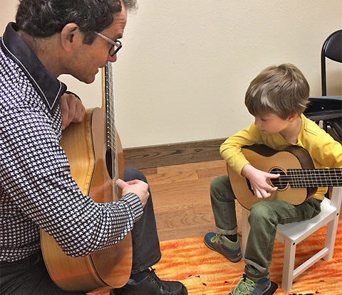 James Guitar Teacher with Student