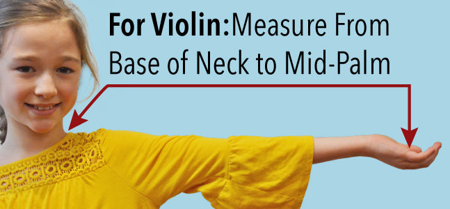 Measure from the base of the neck to the palm.