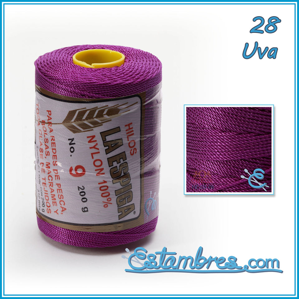 ESPIGA NO.9 - 100% Nylon Alta Resistencia para y Crochet de Artesanias – estambres.com