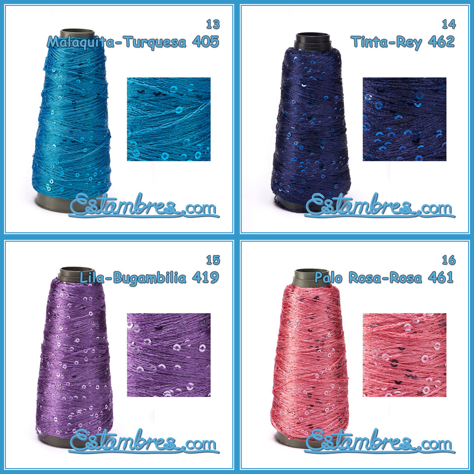 LENTEJUELA [Cone 50grs] - Fine Sequin Shiny Thread for Crafts –  