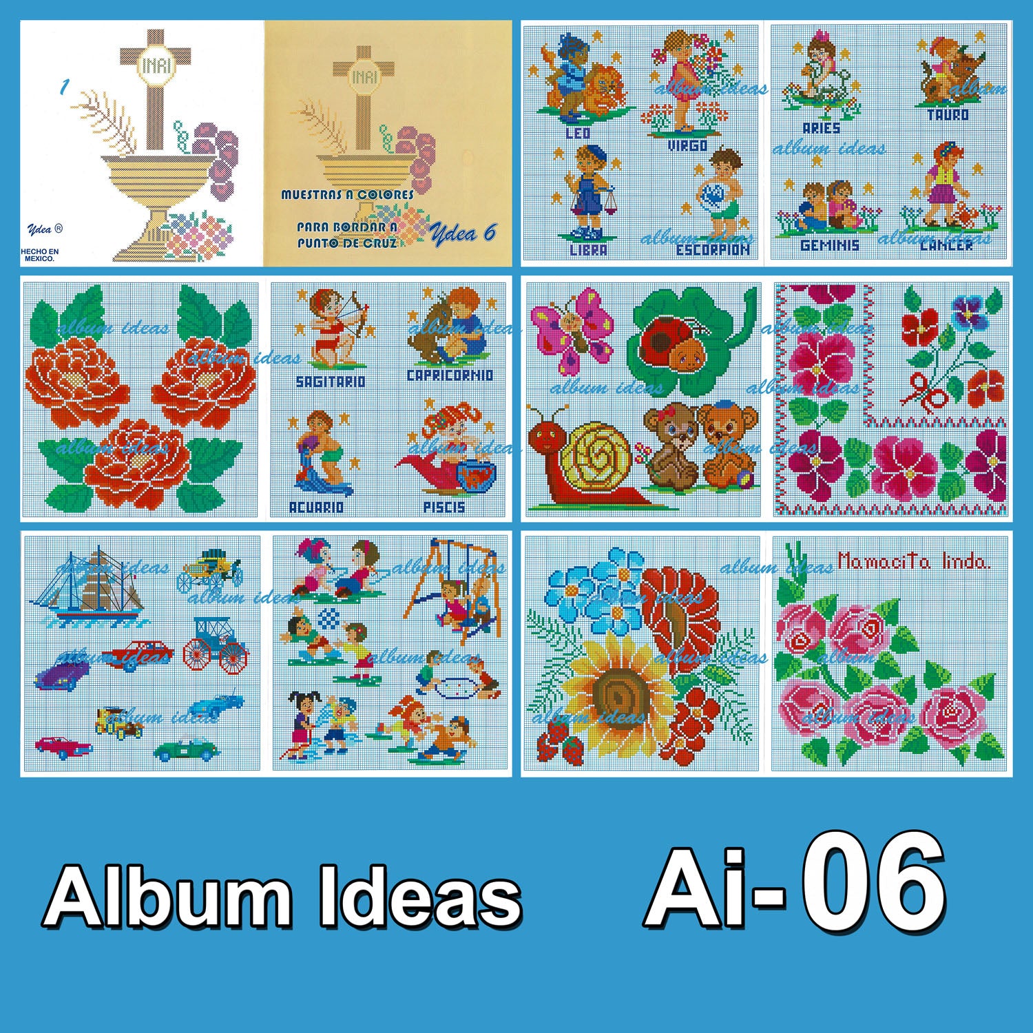 Ideas Acordeon Book [01-40] - Embroidery Pattern | Crewel Stitch Embroidery  | Cr | eBay