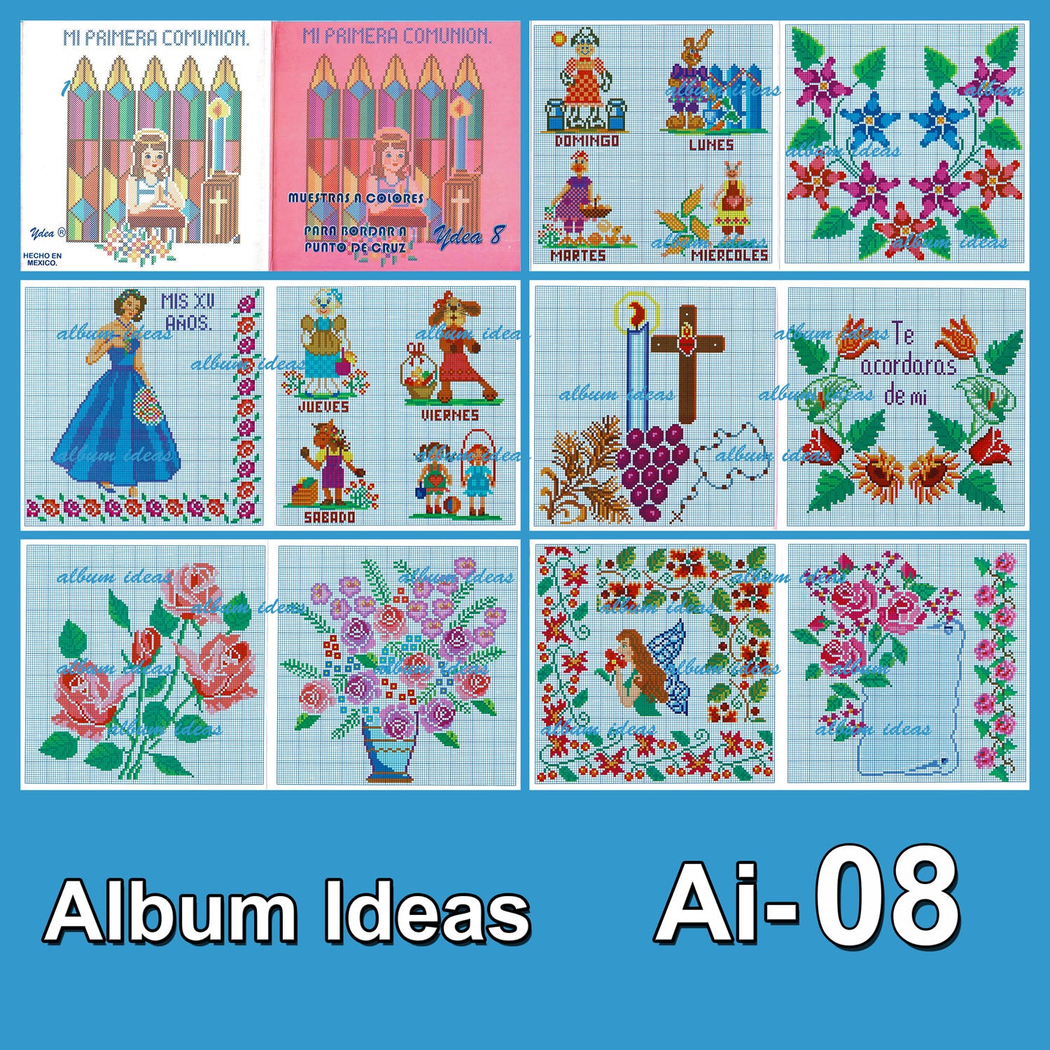 Ideas Acordeon Book [01-40] - Embroidery Pattern | Crewel Stitch Embroidery  | Cr | eBay