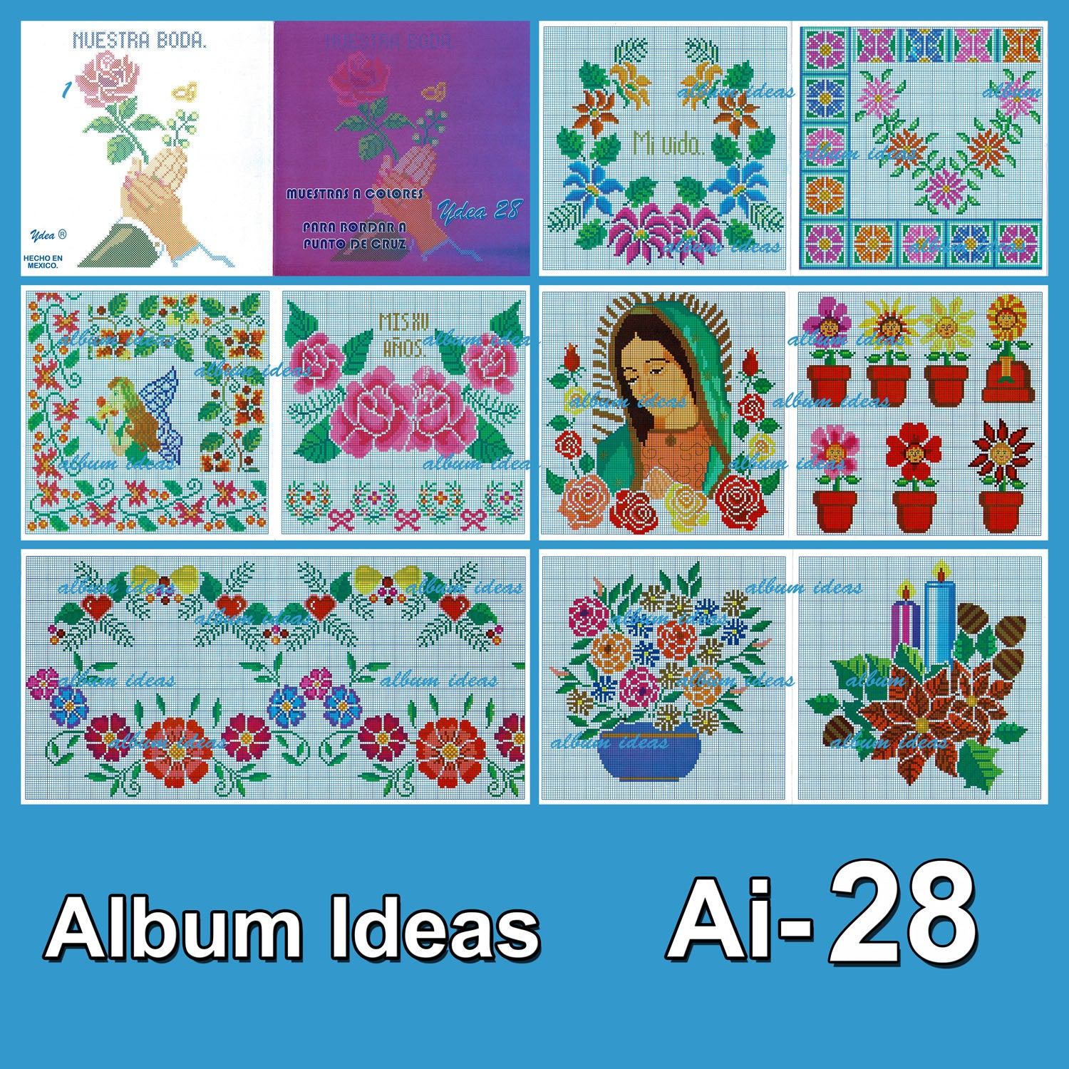 Ideas Acordeon Book [01-40] - Embroidery Pattern | Crewel Stitch Embroidery  | Cr | eBay