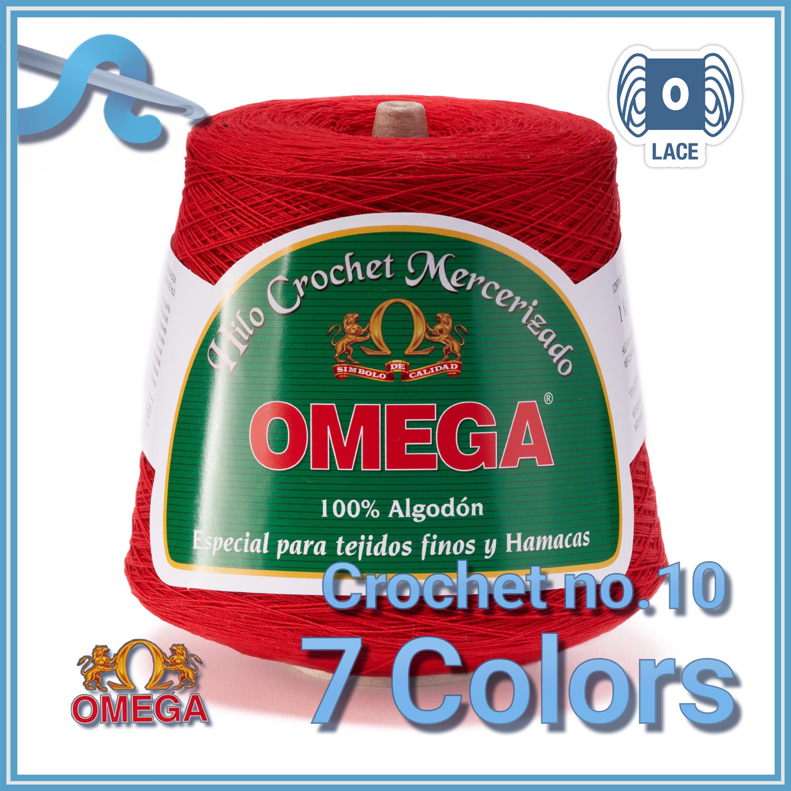 1 Cono de Omega Crochet Hilaza Superfina 10, 20 o 30 en Blanco 240gramos Hilo  Crochet de Omega -  México