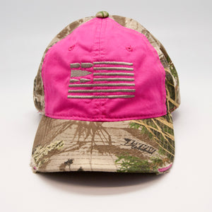 Pink With Realtree Camo Hat