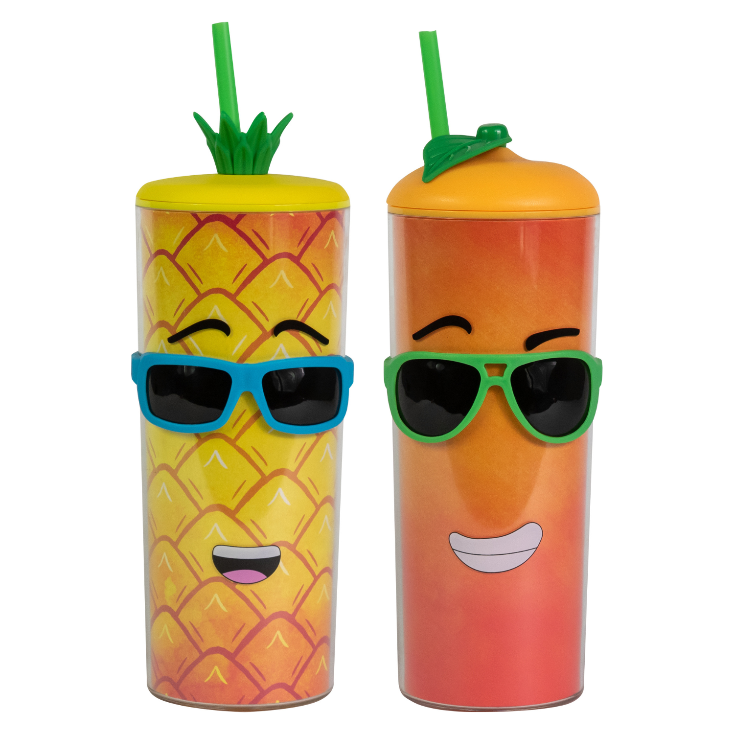 Cool Gear Shady Fruit Tumbler with Pressure Fit Lid and Straw Included, 20 Ounce - Cool Gear product image