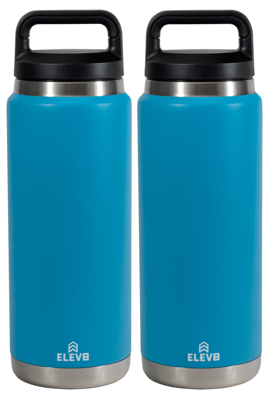 Elev8 Stainless Steel Double Wall Copper Lining Vacuum Sealed Water Bottle, Dishwasher Safe,  26 Ounce (2 Packs)
