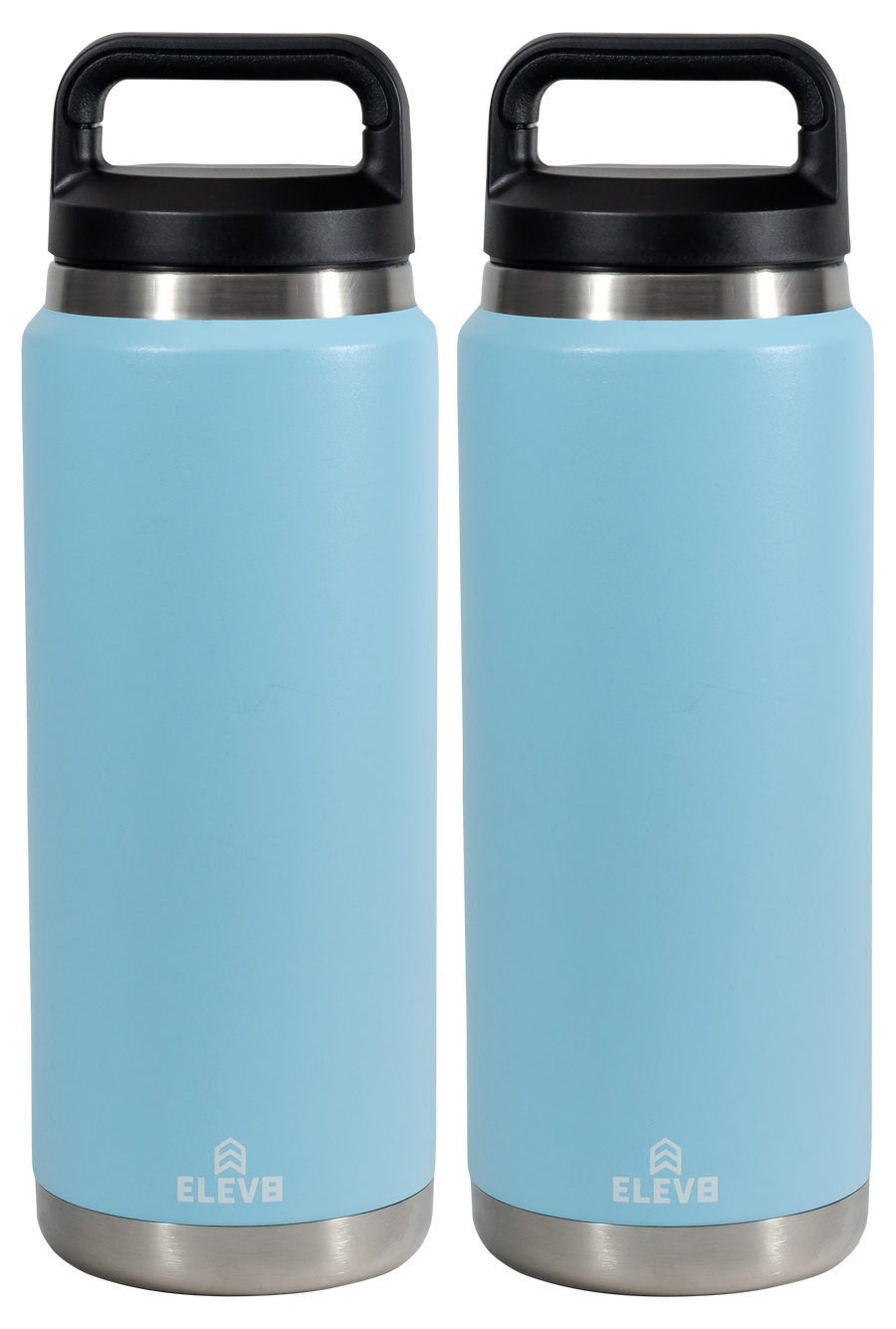 Elev8 Stainless Steel Double Wall Copper Lining Vacuum Sealed Water Bottle, Dishwasher Safe,  26 Ounce (2 Packs)