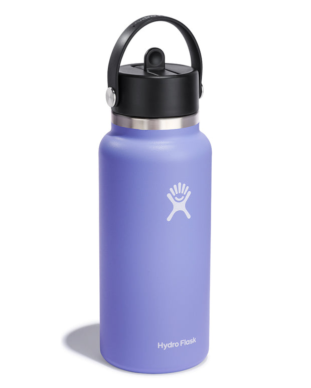 Hydro Flask Purple Wide Mouth Flex Straw Cap Bottle, 24 oz Hydro Flask