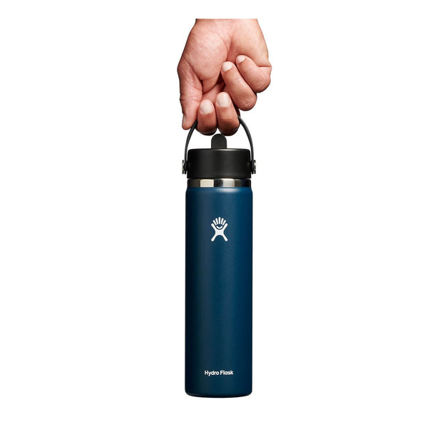 Hydro Flask 32 oz WIDE mouth WATER BOTTLE w FLEX Boot STRAW Lid CLOUD Cool  Grey