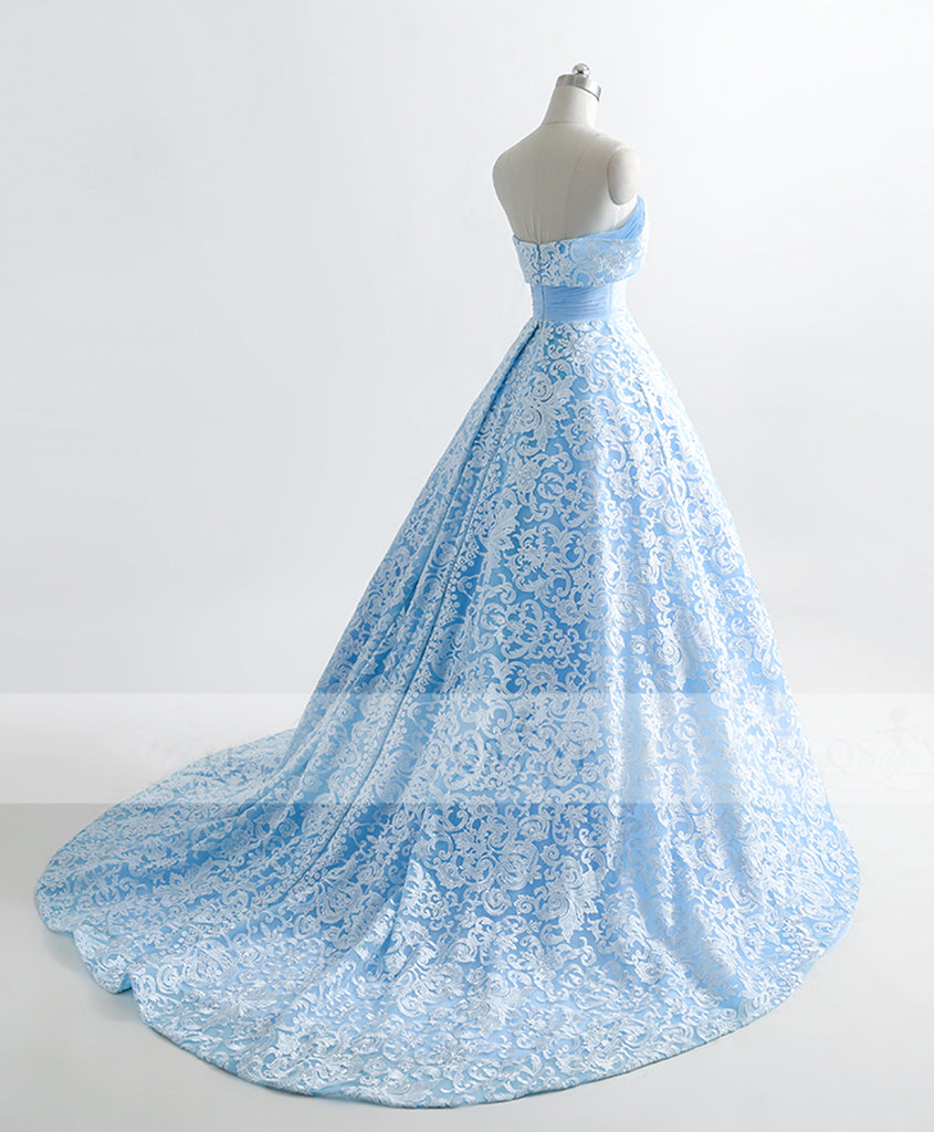 ice blue ball gown