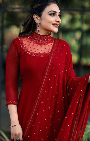 Top 20 Latest Salwar Suit Neck Designs To Get Fashionable Look - Tips and  Beauty | Salwar suit neck designs, Neck designs for suits, Neck designs