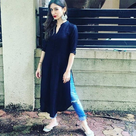 Kurti with Jeans Style | Stylish Kurti Look | Prerana Aditi | Be Your Own -  YouTube