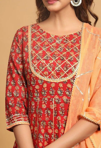 Modest Kurti Neck Embroidery Design