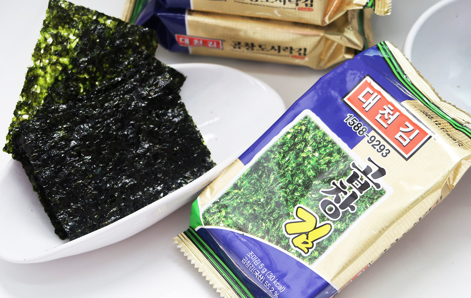 [Daechun Gim] Gopchang Roasted Seaweed Laver - 12 Pack