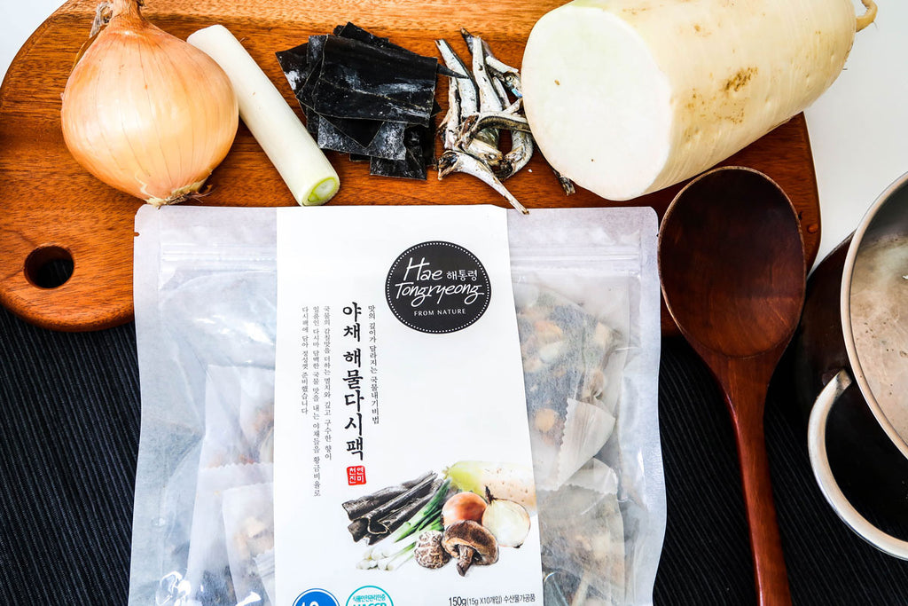 Hae Tongryeong Veggie & Seafood Dashima Broth Pack