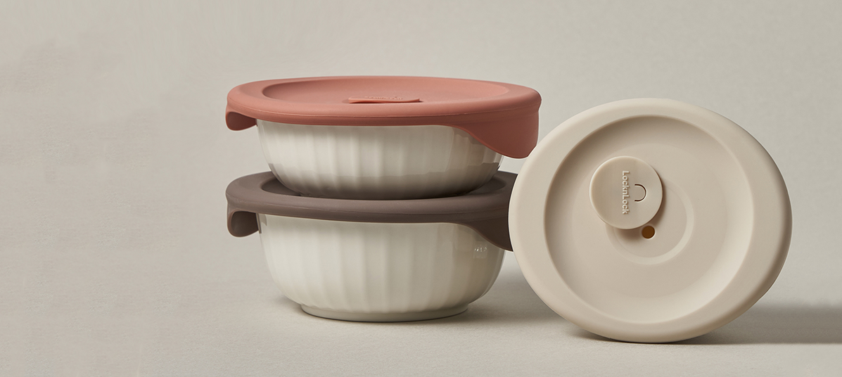 Lock & Lock] Ceramic Rice Containers - For Microwaving (3 Sizes