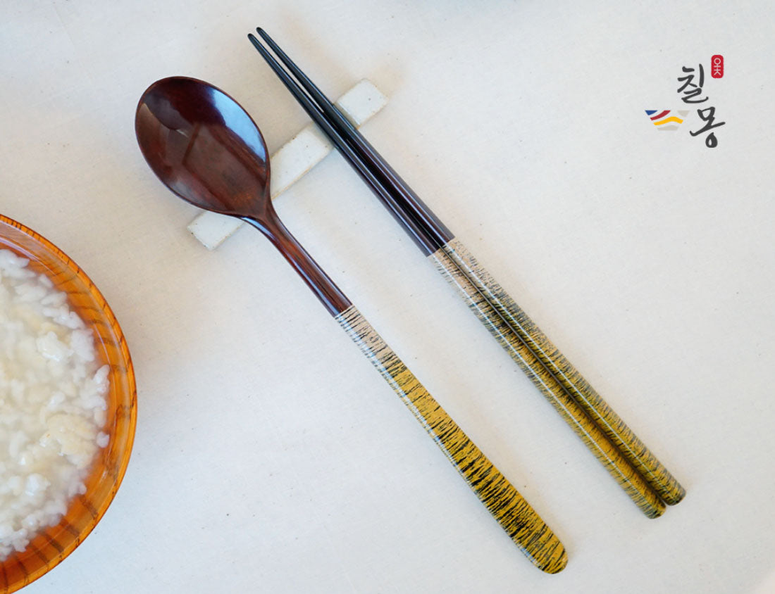 [Chilmong] Korean Ottchil Chopstick Set - Natural Brown