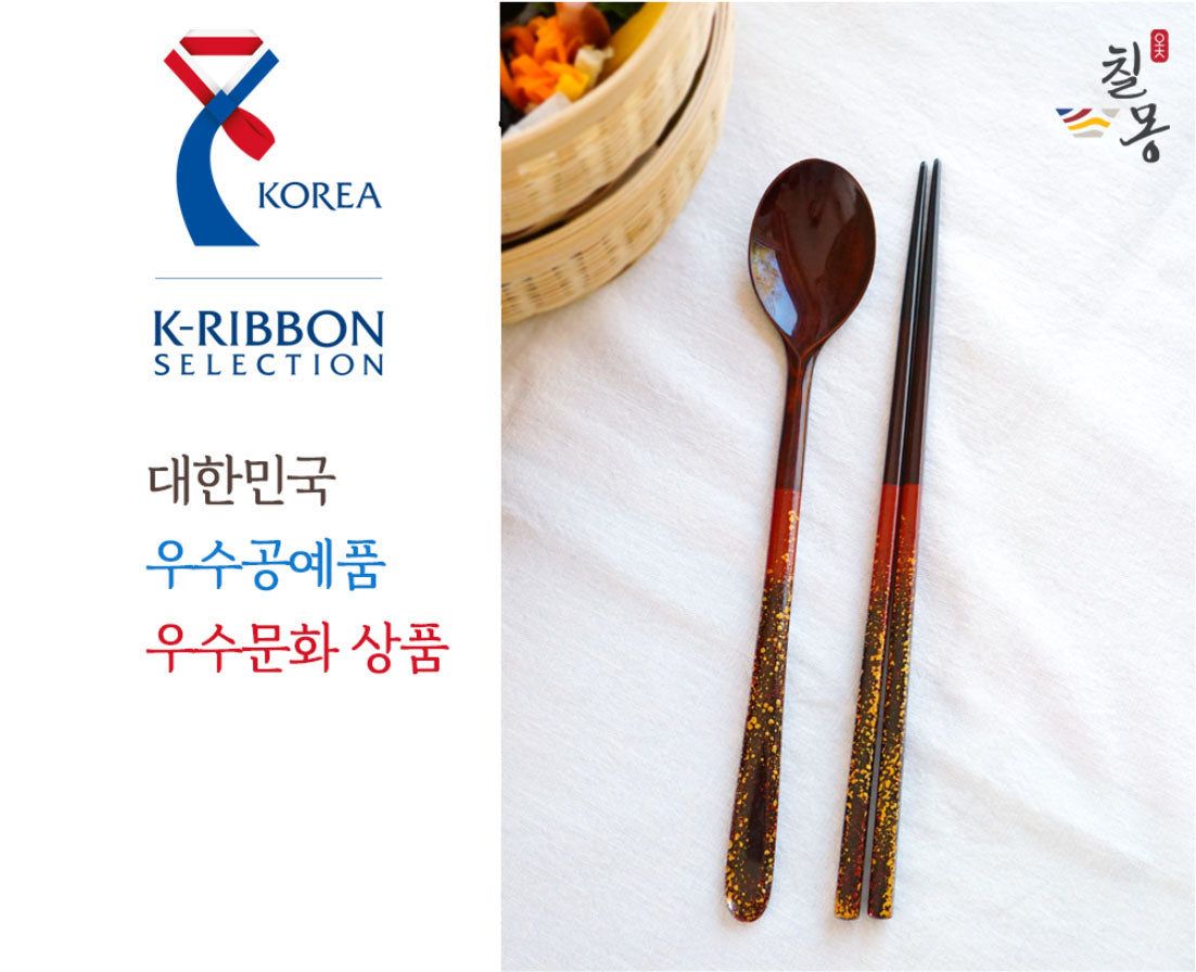 [Chilmong] Korean Ottchil Chopstick Set - Natural Brown