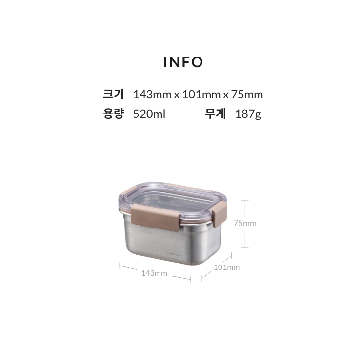 Lock & Lock] Modular Banchan Containers - Stainless Steel (8 Sizes