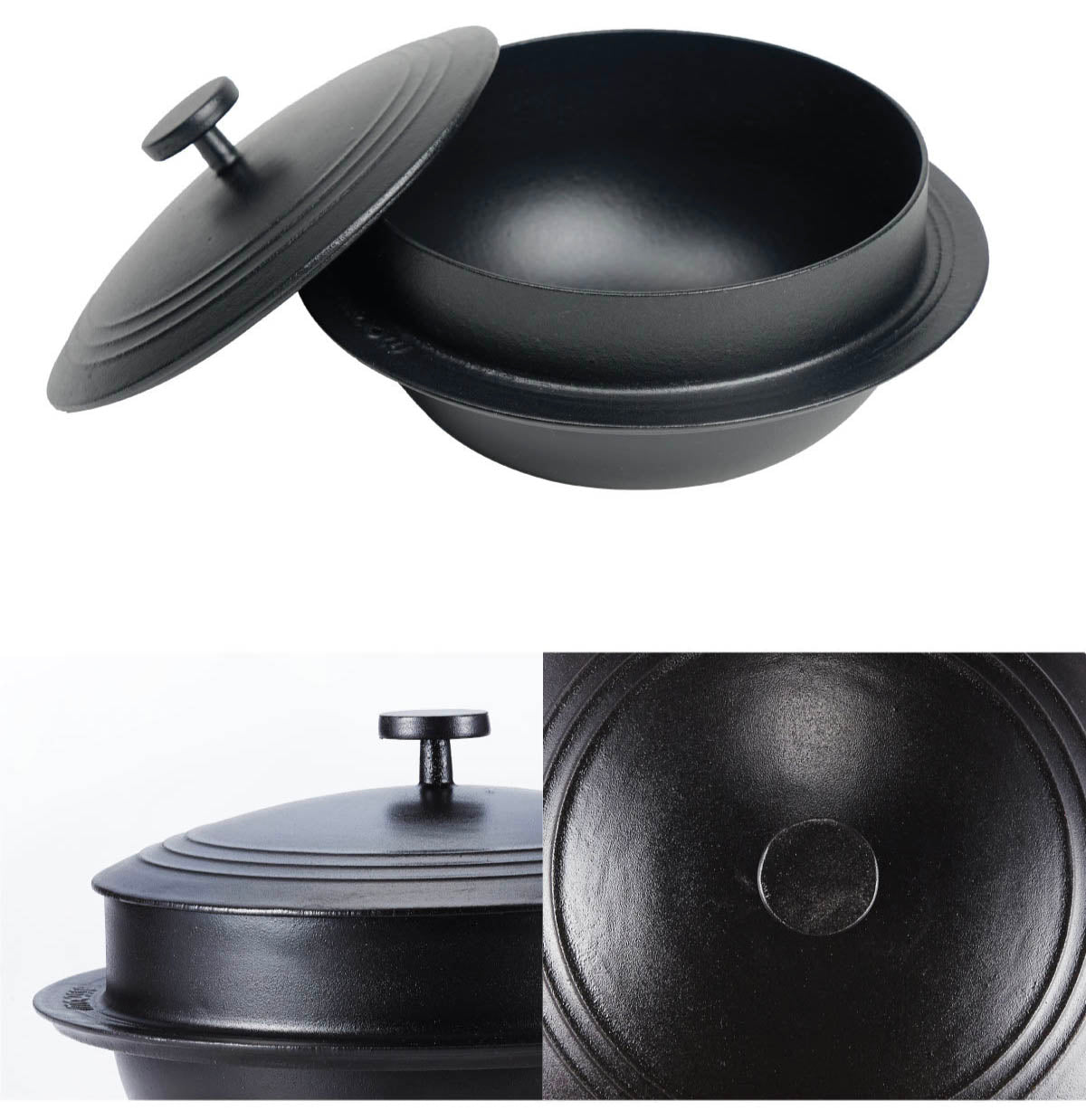 Korean Cast Iron Traditional Cooking Pot with Lid, Gamasot 가마솥 – eKitchenary