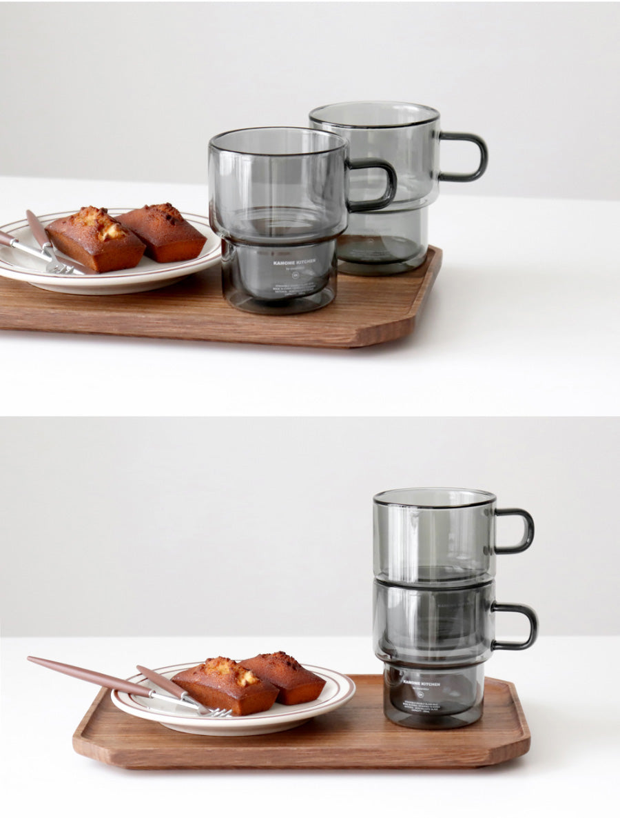 Double-Wall Glass Coffee Mugs, Small