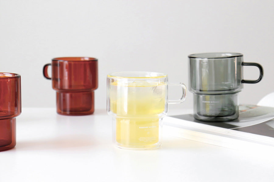 Kamome Kitchen] Stackable Double Glass Mug (300ml) – Gochujar