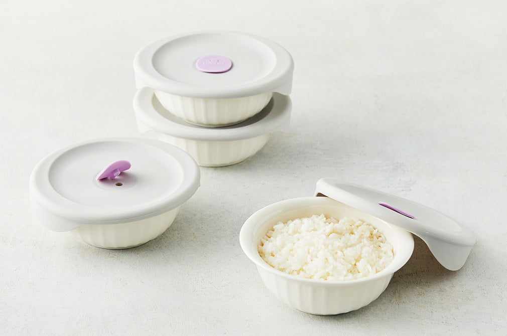 Lock & Lock] Ceramic Rice Containers - For Microwaving (3 Sizes