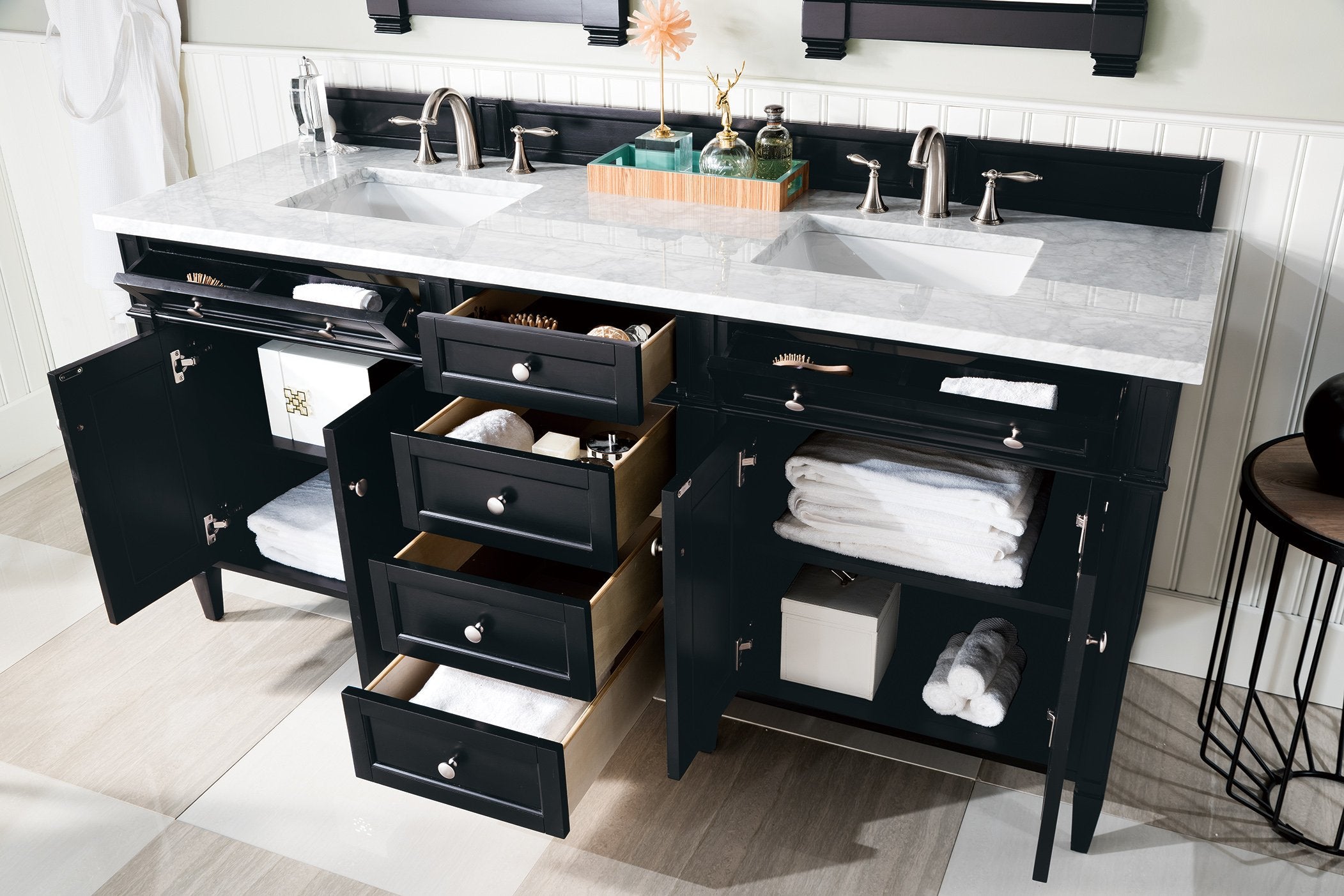 Brittany 72 Double Vanity Black Onyx