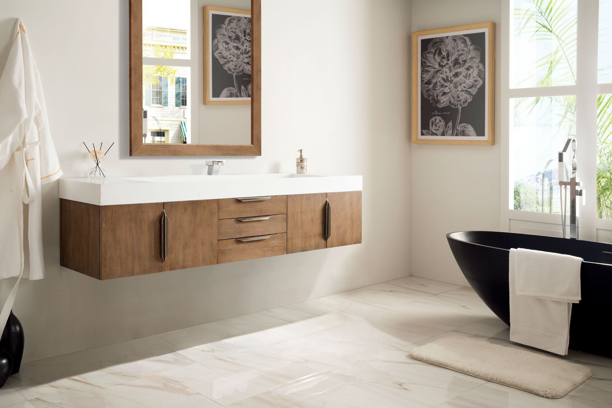 Mercer Island 72 Single Bathroom Vanity Latte Oak