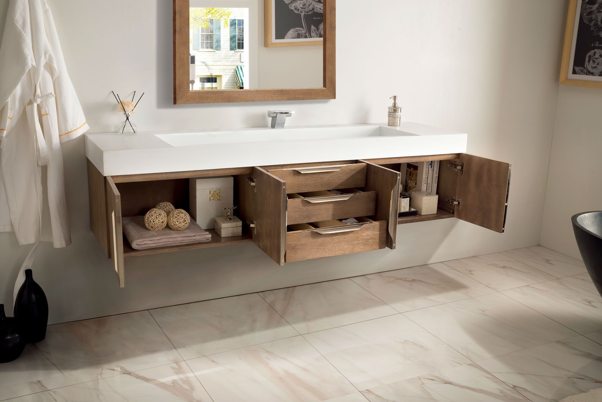 Double Sided Bathroom Island Vanity