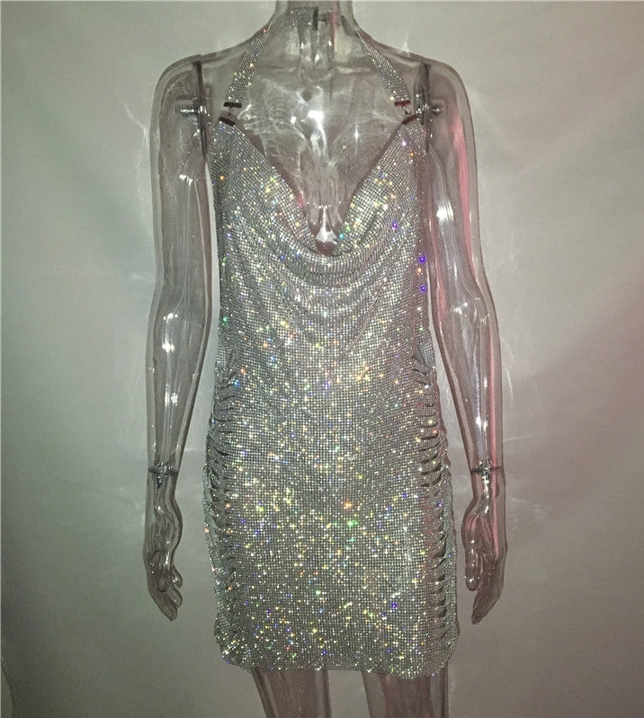 Ripped Diamante Dress | ShinyGal