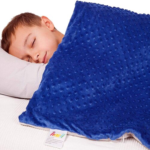 Blue Weighted Blanket For Boys 5 Lbs Kids Navy Comfort Blankets