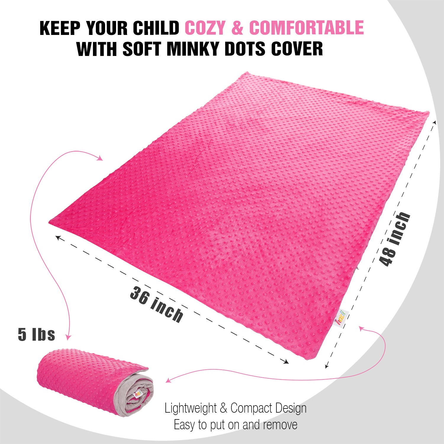 Comfort blanket for girls - pink weighted blanket girls blanket 5lbs