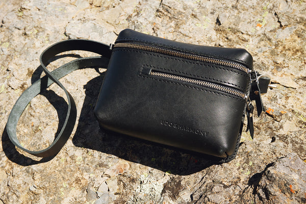 The Khaya Leather Waistbag - Black