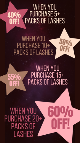 Mollie Cosmetics MUA Discount. up to 60% discount on all eyelashes.