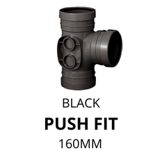 Black 160mm push fit ringseal