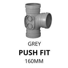 160mm Grey push fit ring seal