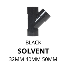 32mm 40mm 50mm Black Aquaflow Solvent Weld Waste