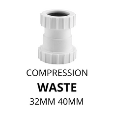 32mm 40mm Aquaflow Compression Waste