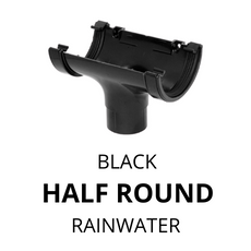 AQUAFLOW BLACK HALFROUND RAINWATER