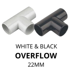 22mm White & Black Aquaflow Overflow Range