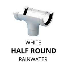 AQUAFLOW WHITE HALFROUND RAINWATER