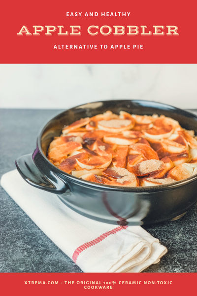 skillet apple cobbler, an easy and healthy alternative to Thanksgiving apple pie